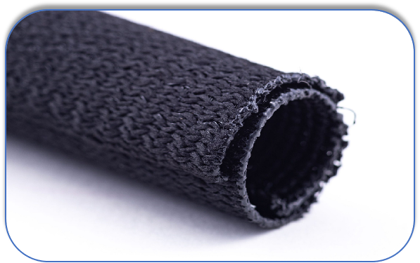 warp knitted self closing sleeve – high protection sleeve for wire harnesses